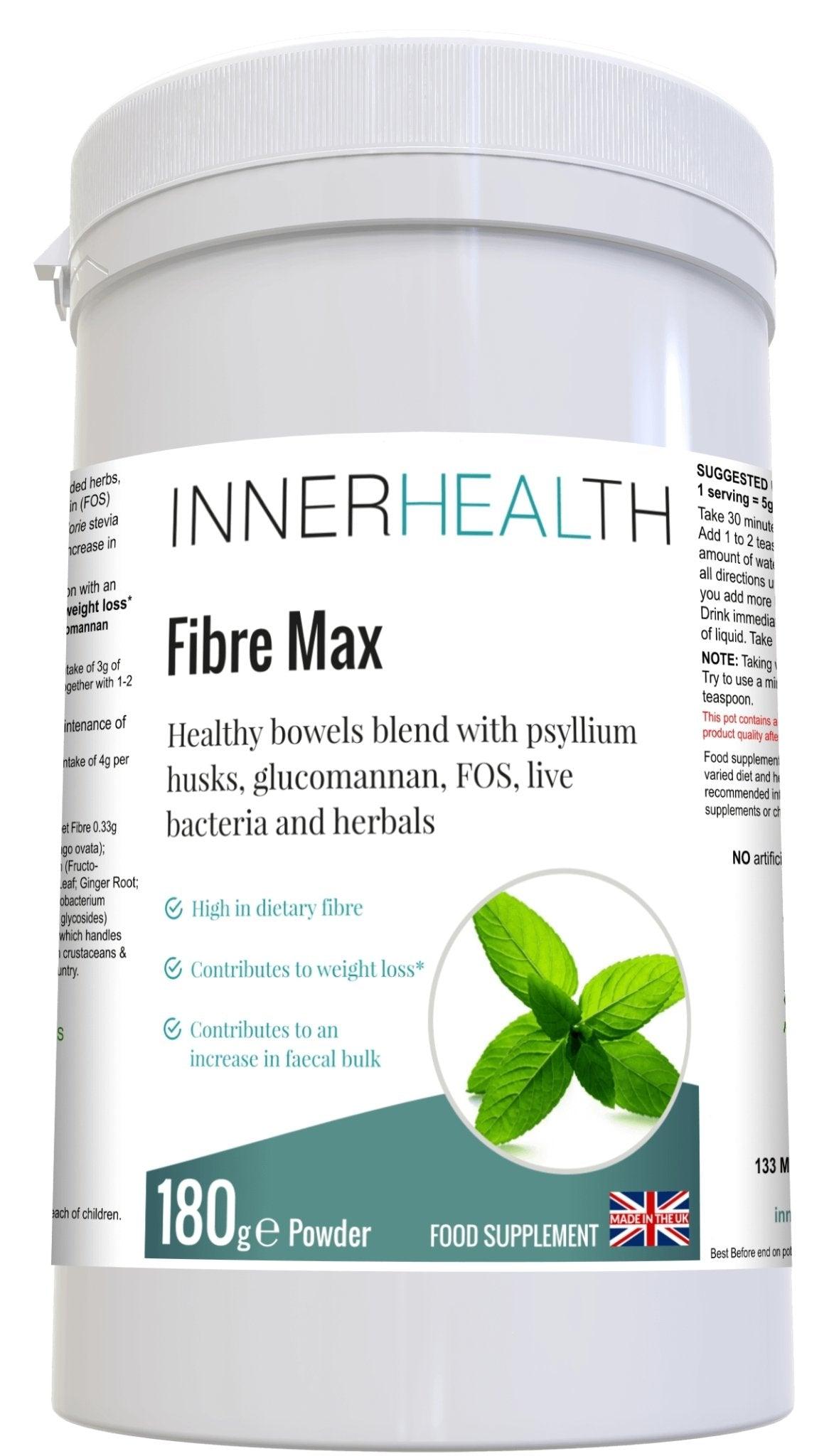 Fiber Max 180G Powder Bowel Support Supplement. Inner Health