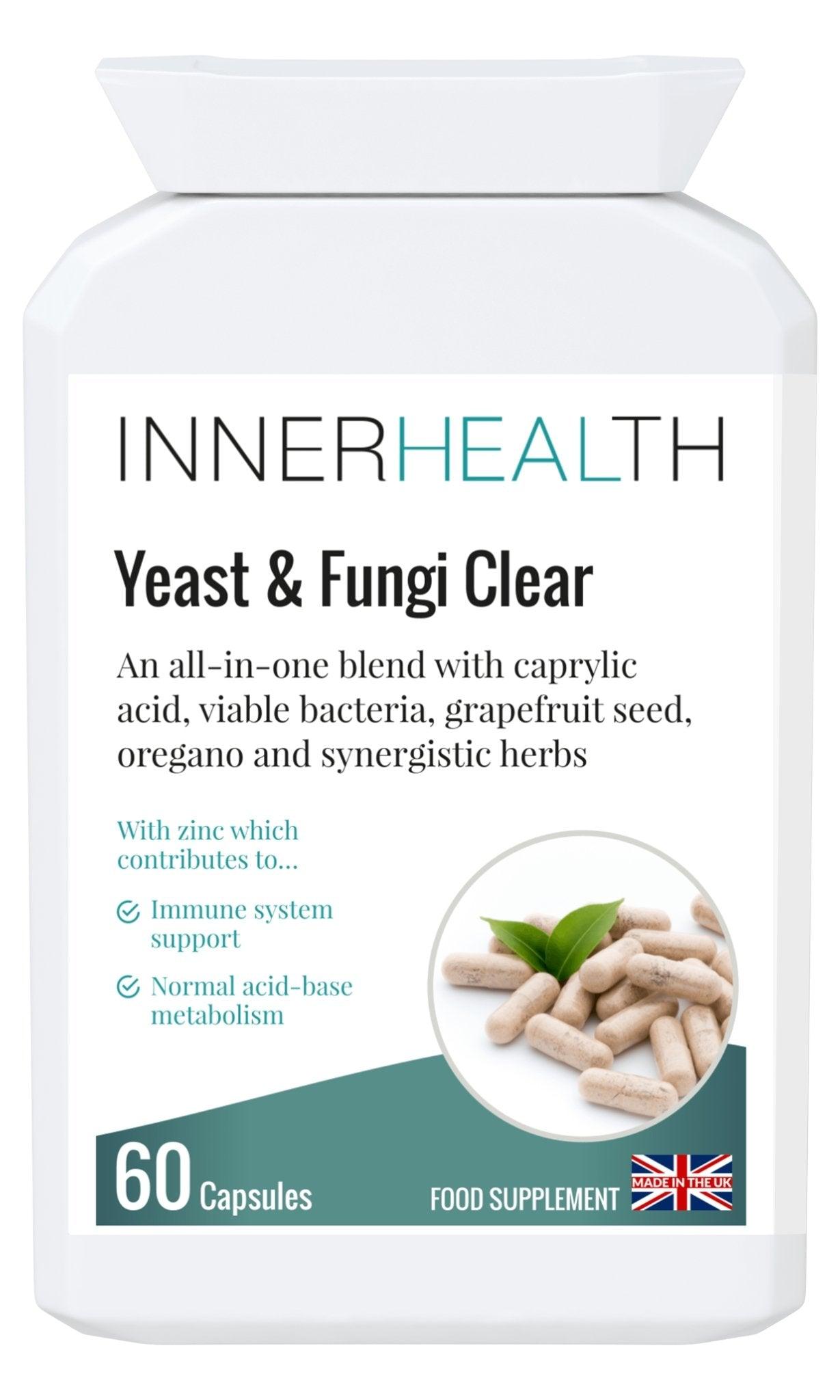 Yeast & Fungi (Candida) Clear Candida Supplement. Inner Health Clinic
