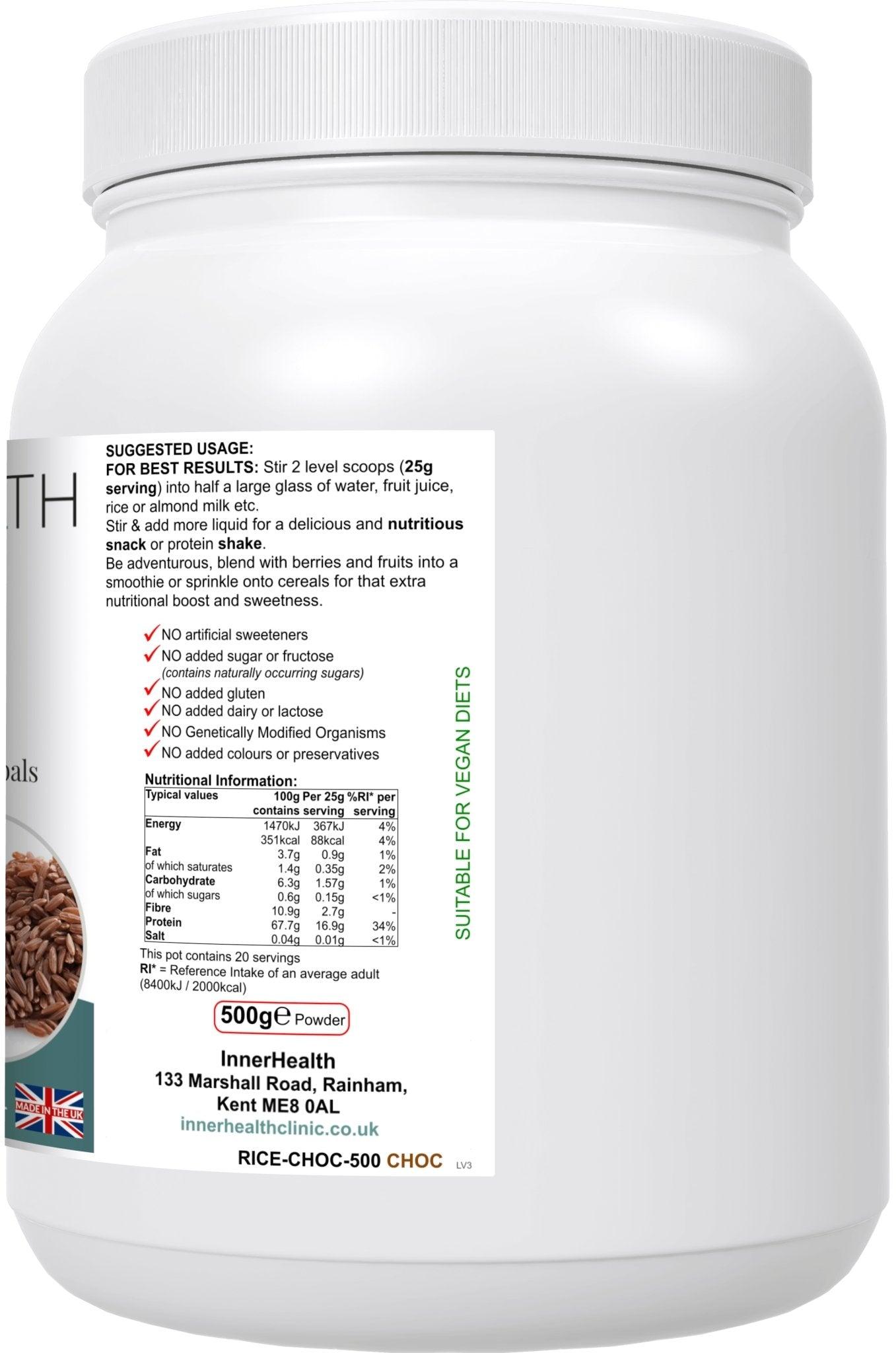 High Protein Rice Powder - 500g (Chocolate) - Inner Health Clinic