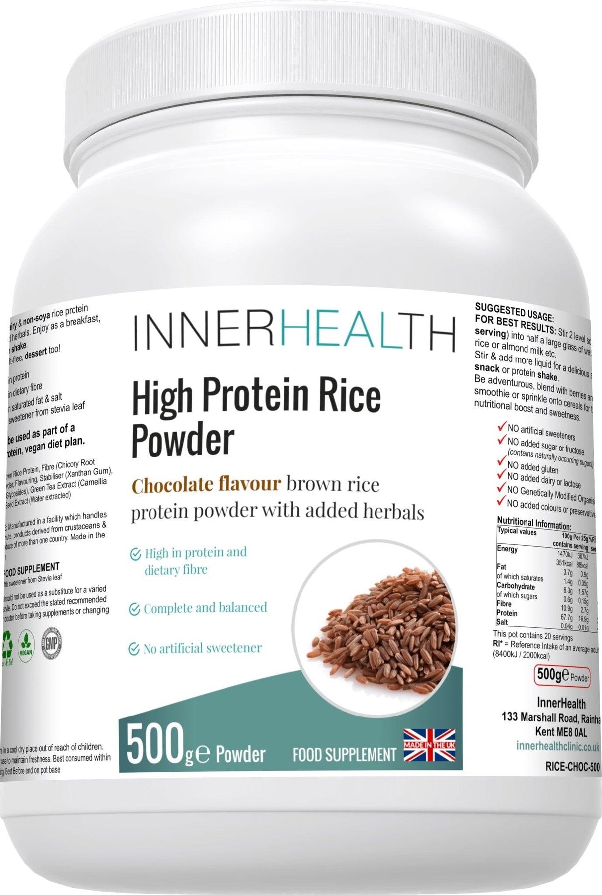 High Protein Rice Powder | Organic Rice Protein. – Inner Health Clinic