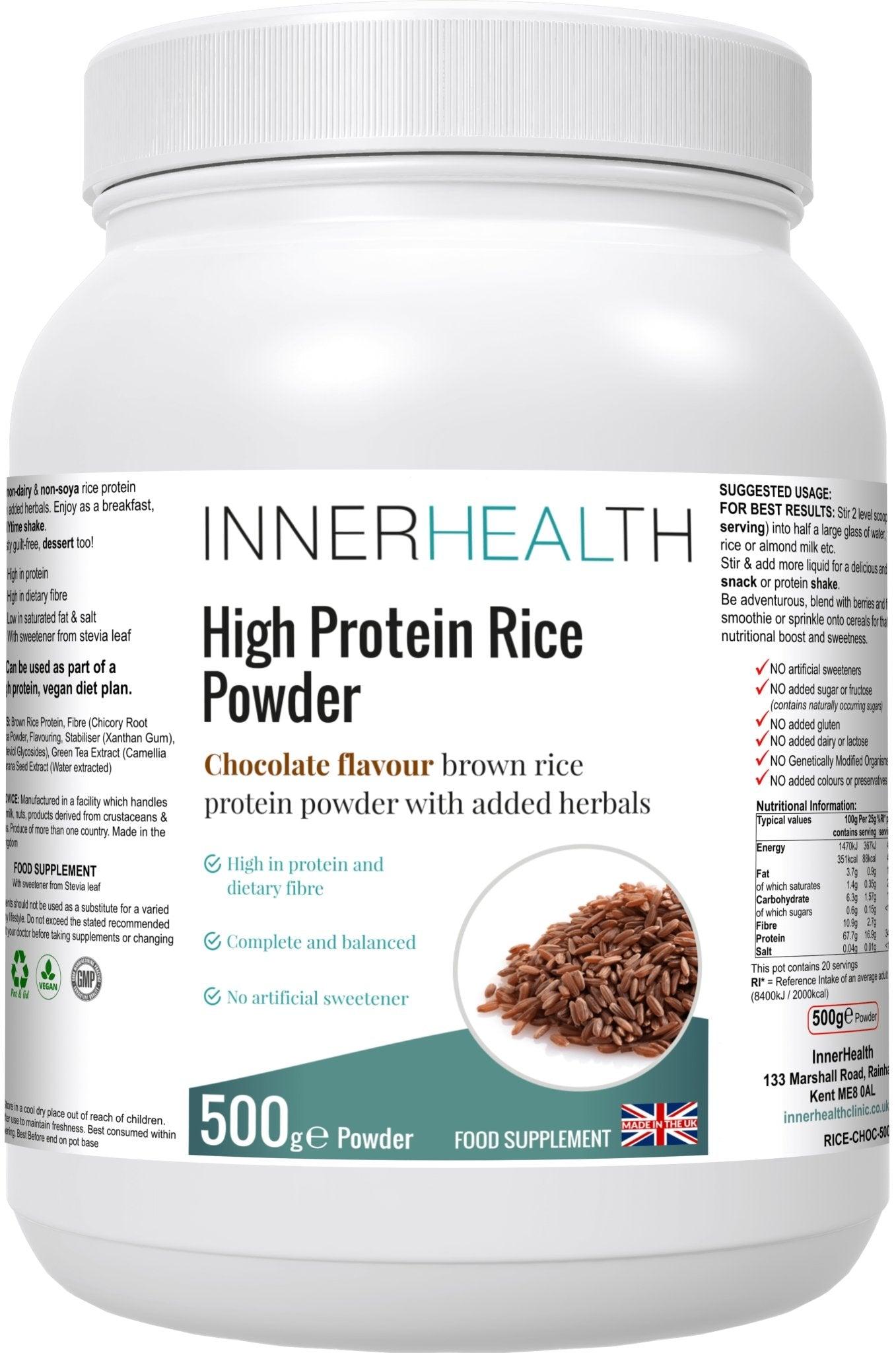High Protein Rice Powder - 500g (Chocolate) - Inner Health Clinic