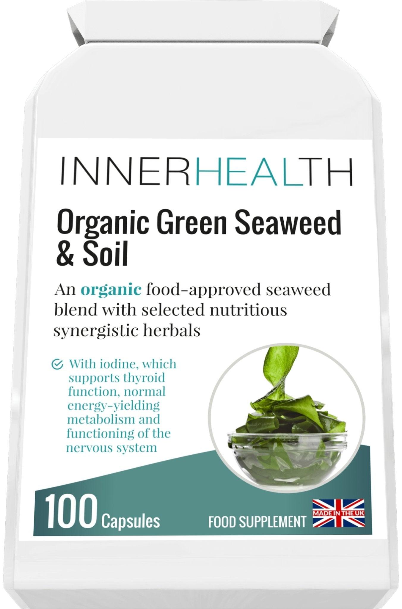 Organic Green Seaweed & Soil - 100 Capsules - Inner Health Clinic