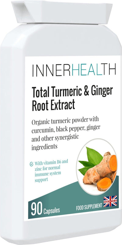 Total Turmeric & Ginger Root Extract - 90 Capsules - Inner Health Clinic